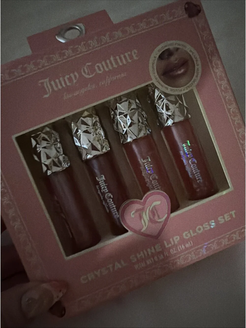 Juicy Couture 4  Crystal Shine Lip Gloss Gift Set NIB